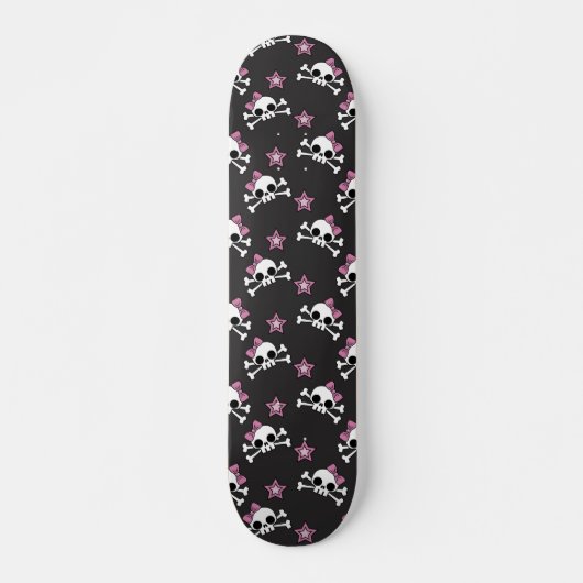 Meisjesschedels en stars skateboard deck (Voorkant)