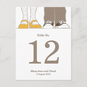 Meisjesschoenen en geïllustreerd Sneakers huwelijk Briefkaart