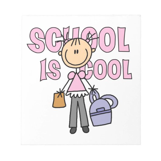 Meisjesschool is cool notitieblok (Voorkant)