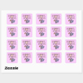 Meisjesschool is cool vierkante sticker (Vel)