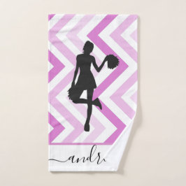 Meisjesschool roze design Cheerleader Handdoek