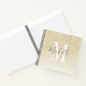 Meisjesscript Gold Glitter Sparkles Monogram Notitieboek