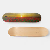 Meisjesskateboard Sunset on Poppy Field Persoonlijk Skateboard (Horizontaal)