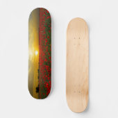 Meisjesskateboard Sunset on Poppy Field Persoonlijk Skateboard (Voorkant)