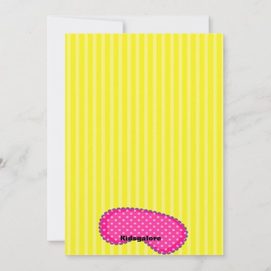 Meisjesslaapzak Slaaepover Birthday Invitation Kaart (Achterkant)