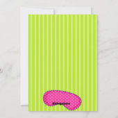Meisjesslaapzak Slaaepover Birthday Invitation Kaart (Achterkant)