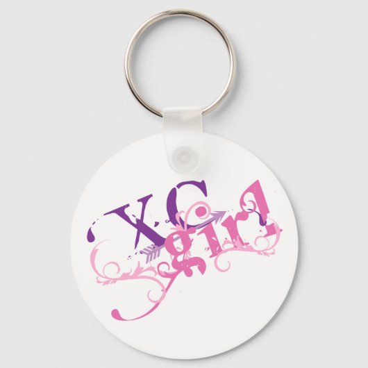 MeisjesSleutelhanger over land Sleutelhanger (Voorkant)