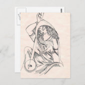 Meisjesspeelster Briefkaart (Voorkant / Achterkant)