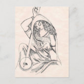 Meisjesspeelster Briefkaart (Voorkant)