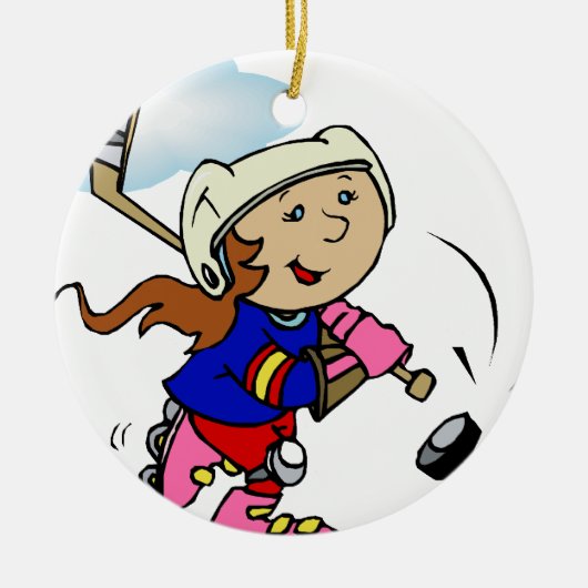 Meisjesspeler Keramisch Ornament (Voorkant)