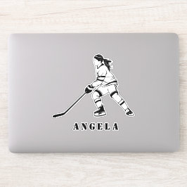 Meisjesspellen spelen Ice-Hockey Team Player Girly Sticker
