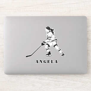 Meisjesspellen spelen Ice-Hockey Team Player Girly Sticker