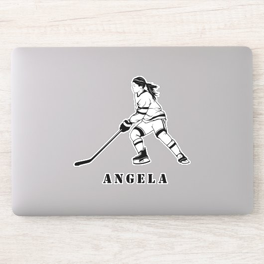 Meisjesspellen spelen Ice-Hockey Team Player Girly Sticker (Computer)