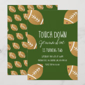 Meisjessport Football Birthday party uitnodiging (Voorkant / Achterkant)