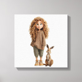 meisjesstijl canvas afdruk