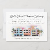 Meisjesstrand weekenduitstap verjaardag vrijgezell kaart (Voorkant)