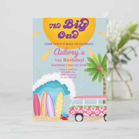 Meisjesstrandfeest, strandvakantie zomer. kaart (Staand voorkant)