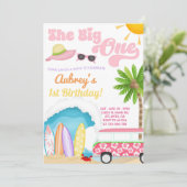 Meisjesstrandfeest, strandvakantie zomer. kaart (Staand voorkant)