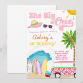 Meisjesstrandfeest, strandvakantie zomer. kaart (Voorkant / Achterkant)