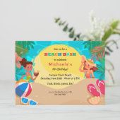 Meisjesstrandfeestje Kaart (Staand voorkant)