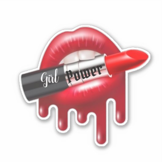 Meisjesstroomonderbreking Sticker (Voorkant)
