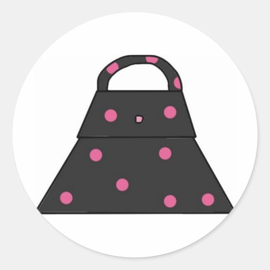 Meisjestassen Ronde Sticker (Voorkant)