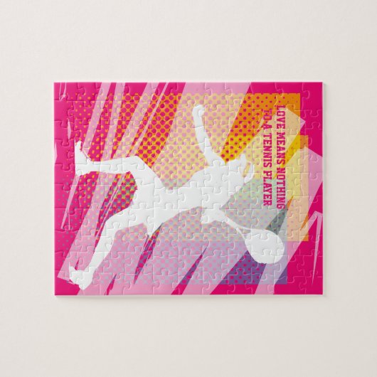 Meisjestennispuzzel voor kinderen - Liefde beteken Legpuzzel (Horizontaal)