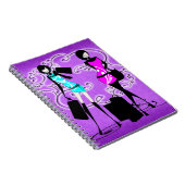 Meisjestrendy paarse modellen winkelen notitieboek (Rechterzijde)