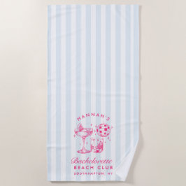 Meisjesuitgaansfeest Retro Disco Cocktail Blauw &  Strandlaken