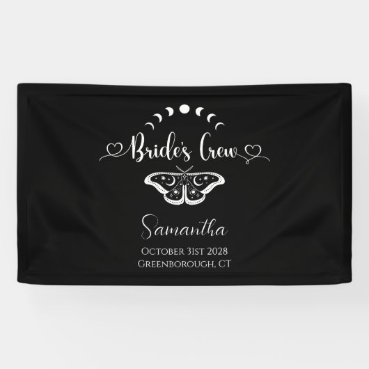 Meisjesuitje feest hemelse gotische gepersonalisee spandoek (Horizontaal)