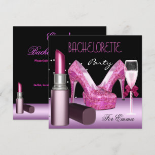 Meisjesuitje Feest Lipstick Roze Schoenen Kaart