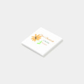 Meisjesuitje feest naam datum plaats zonnebloem  post-it® notes (Schuin)