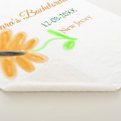 Meisjesuitje feest naam datum plaats zonnebloem sherpa deken (3/4)