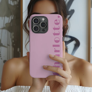 Meisjesuitje   Moderne Script Naam Trouwen iPhone 15 Pro Case