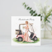 Meisjesuitje op golfbaan kaart (Staand voorkant)