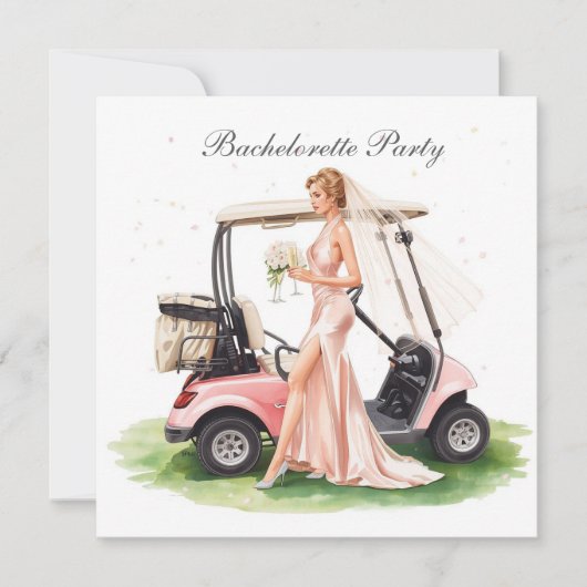 Meisjesuitje op golfbaan kaart (Voorkant)