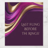 Meisjesuitje - Paars Roze en Goud- Wijn Etiket (Enkel label)