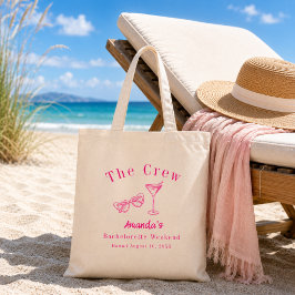 Meisjesuitje Roze Strand Feest Crew Tote Bag