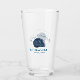 Meisjesuitje strandclub blauwe zeeschelp naam  glas