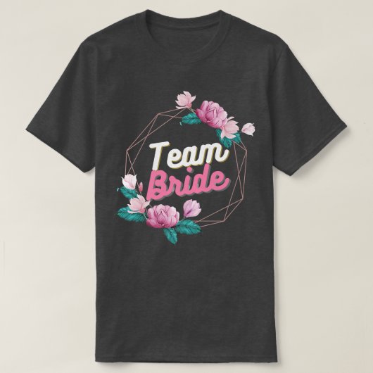 Meisjesuitje Team Bruid bloem T-shirt (Design voorkant)