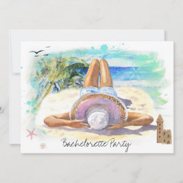 *~* Meisjesuitje Tropisch Exotisch  QR Strandfeest Kaart