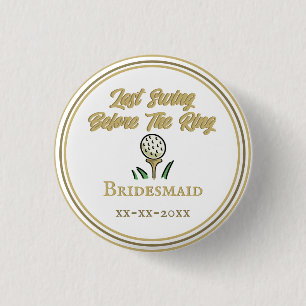 Meisjesuitje, Trouwfeest Wit Goud Ronde Button 3,2 Cm