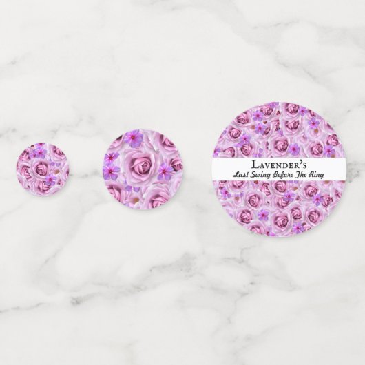 Meisjesuitstap, Bruidsfeest Golf Lavendel Confetti (Voorkanten)