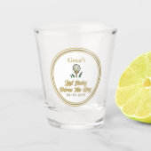 Meisjesuitstap Bruiloft Golf Wit Goud Shot Glas (Voorkant)