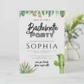 Meisjesuitstap Cactus Aquarel Salie Tuin Kaart (Staand voorkant)