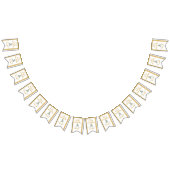 Meisjesuitstap Golf Goud Glitters & Wit Vlaggetjes (Alle)