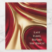 Meisjesuitstap - Rood en Goud- Wijn Etiket (Enkel label)