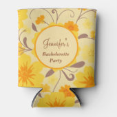 Meisjesuitstapje-Retro Zonneschijn Bloemen- Blikjeskoeler (Voorkant)