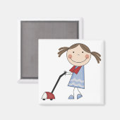 Meisjesvacuümoverhemden en -cadeaus magneet (Voorkant / Achterkant)