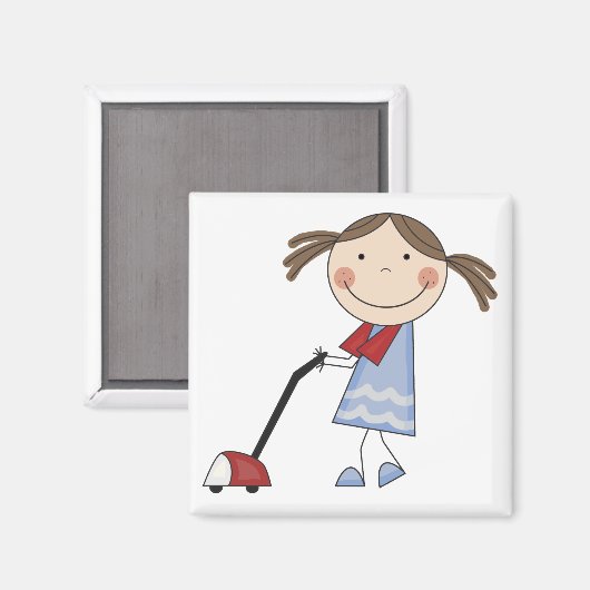 Meisjesvacuümoverhemden en -cadeaus magneet (Voorkant / Achterkant)